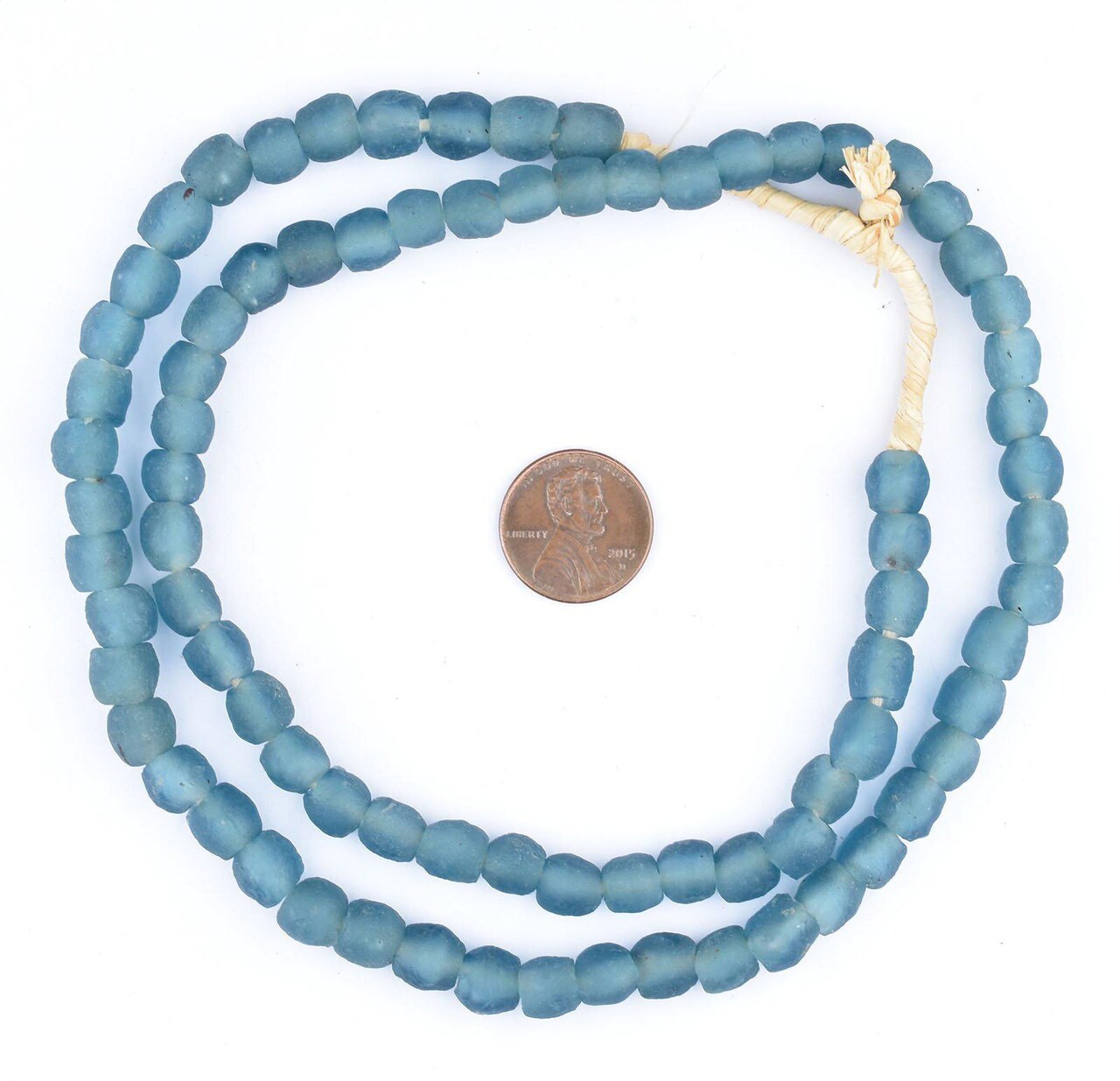 The Bead Chest® African Recycled Glass Beads, 9mm - Full Strand Eco-Friendly Fair Trade Sea Glass Beads from Ghana Handmade Ethnic Round Spherical Tribal Boho Krobo Spacer Beads